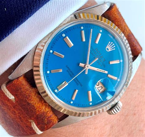 rolex blaues zifferblatt herren|rolex gehäuse.